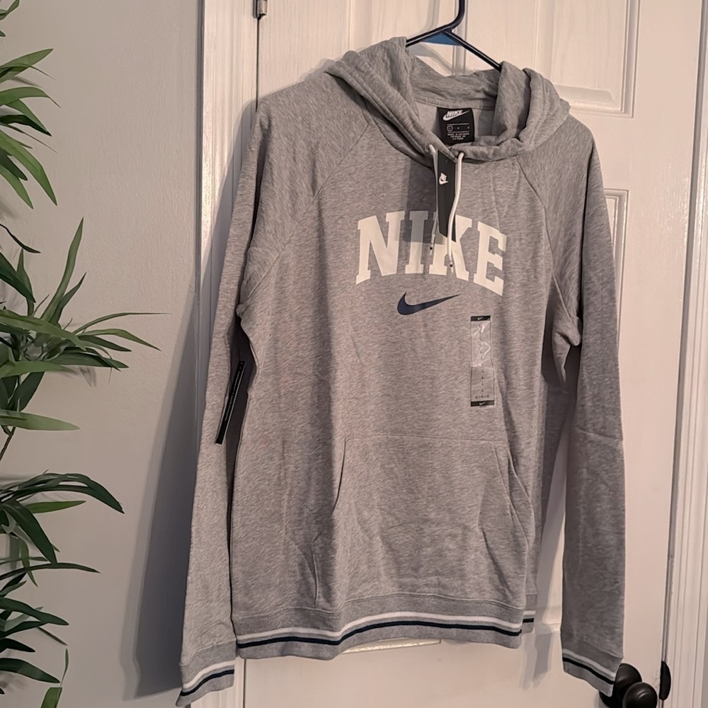 Nike Women’s lightweight heather gray hoodie NWT L - Picture 3 of 6